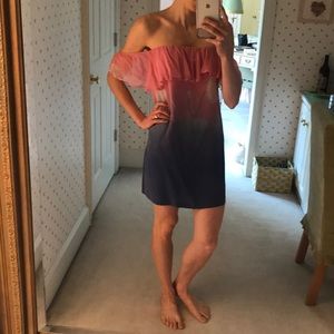 100% silk off the shoulder dress!